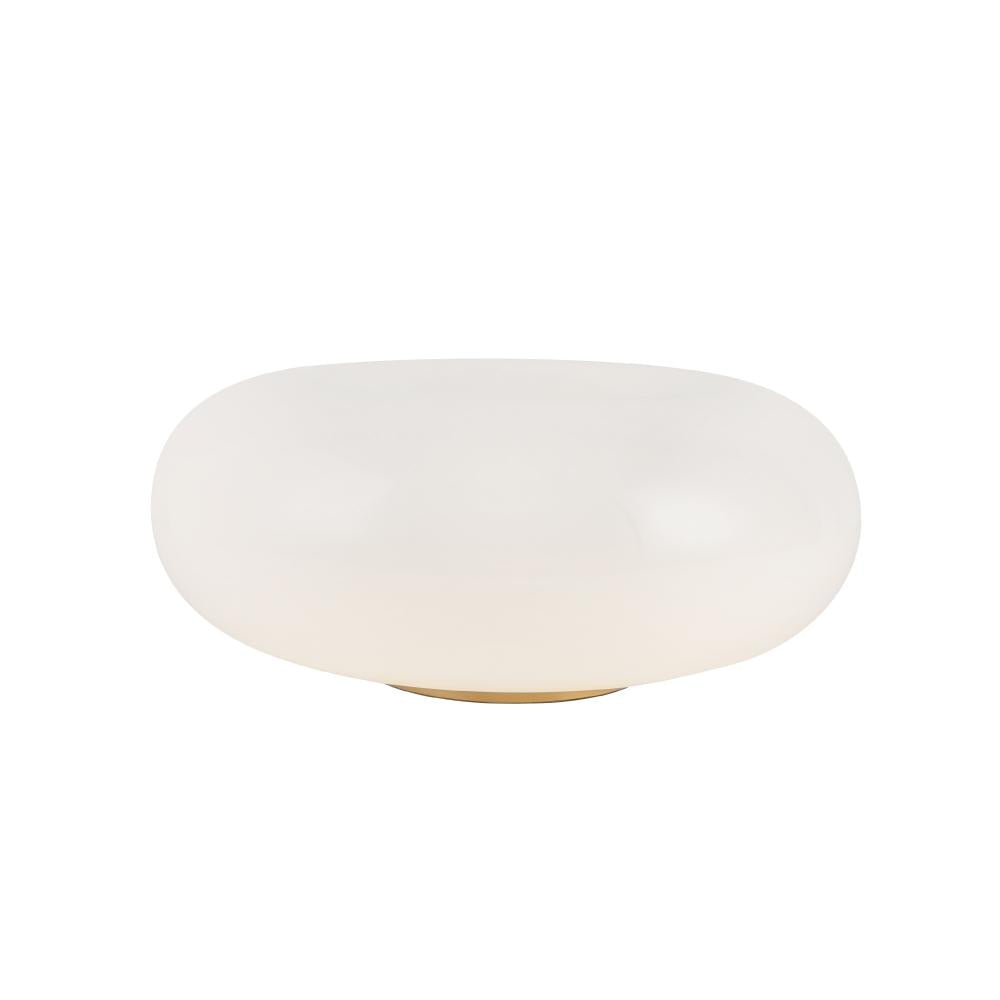 Kuzco Nimbus TL12413-VB/OP LED Table Lamp, Vintage Brass/Opal Glass