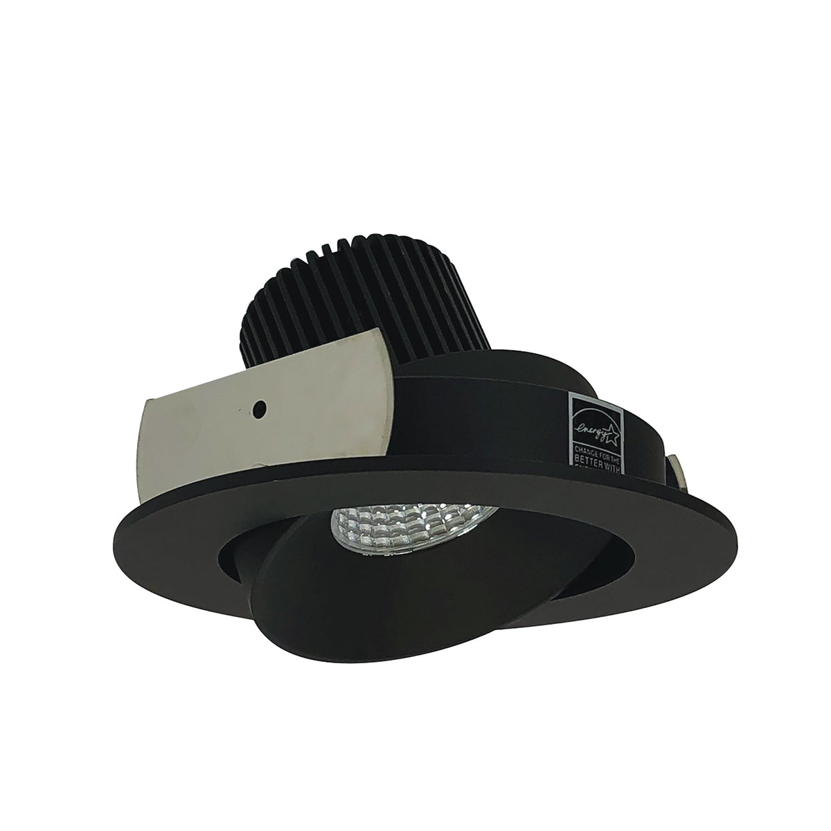 4" Iolite LED Round Adjustable Cone Reflector, 800lm / 14W, Comfort Dim, Black Reflector / Black Flange
