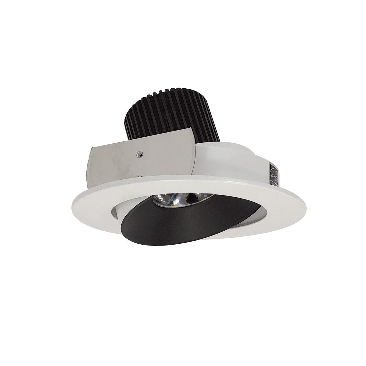 4" Iolite LED Round Adjustable Cone Reflector, 10-Degree Optic, 900lm / 12W, 3500K, Black Reflector / Warm White Flange