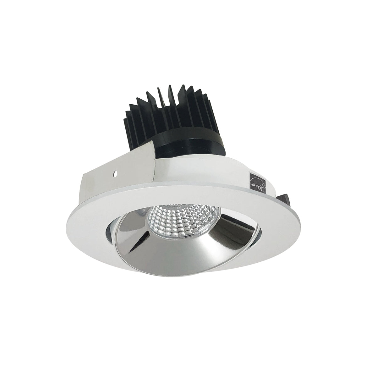 4" Iolite LED Round Adjustable Cone Reflector, 1500lm/2000lm/2500lm (varies by housing), 3000K, Specular Clear Reflector / Bright White Flange