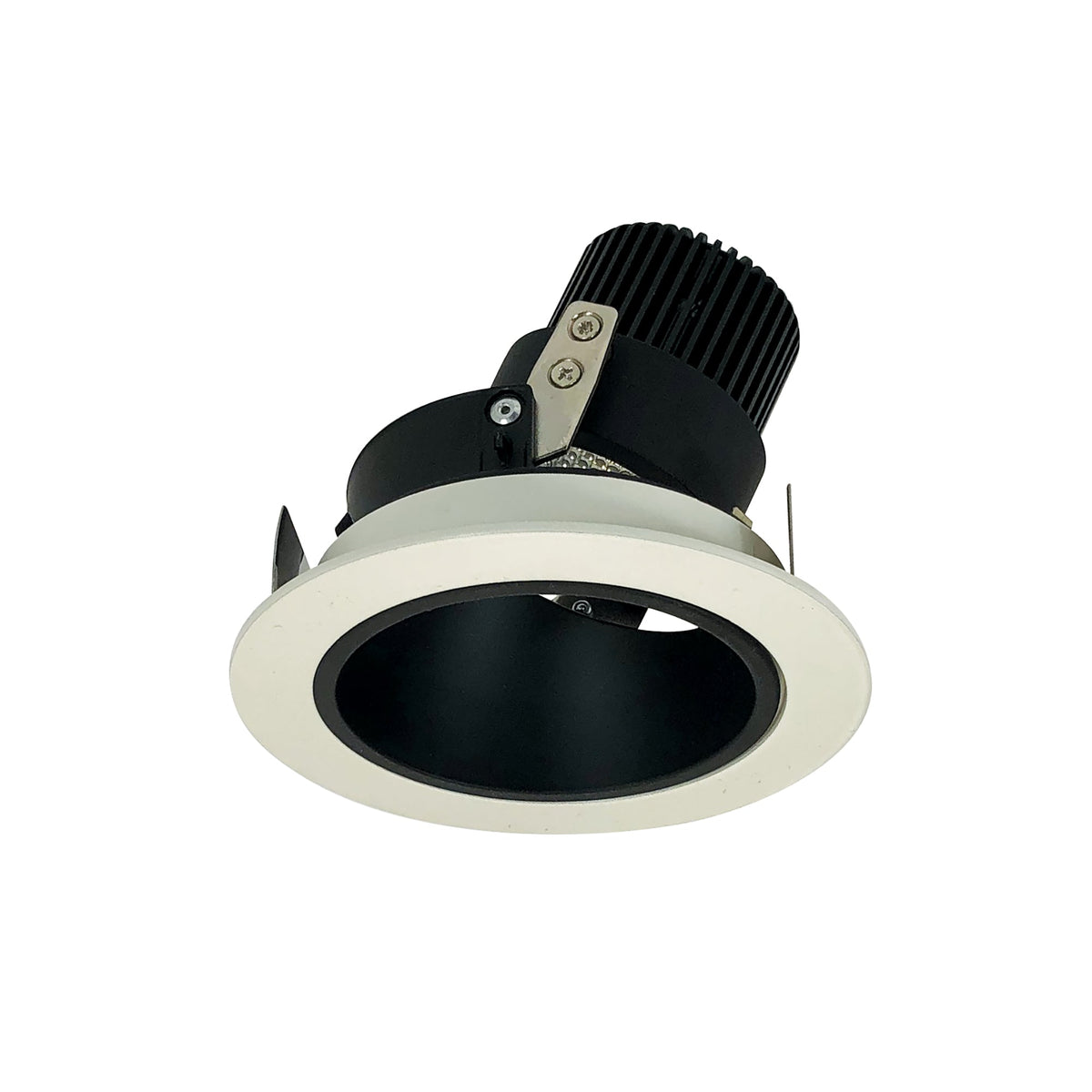 4" Iolite LED Round Adjustable Deep Reflector, 10-Degree Optic, 850lm / 12W, 3000K, Black Reflector / Warm White Flange