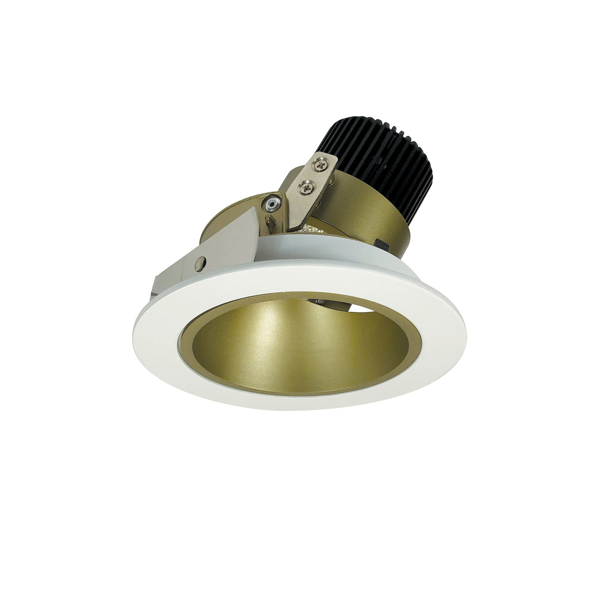 4" Iolite LED Round Adjustable Deep Reflector, 1000lm / 14W, 4000K, Champagne Haze Reflector / Matte Powder White Flange