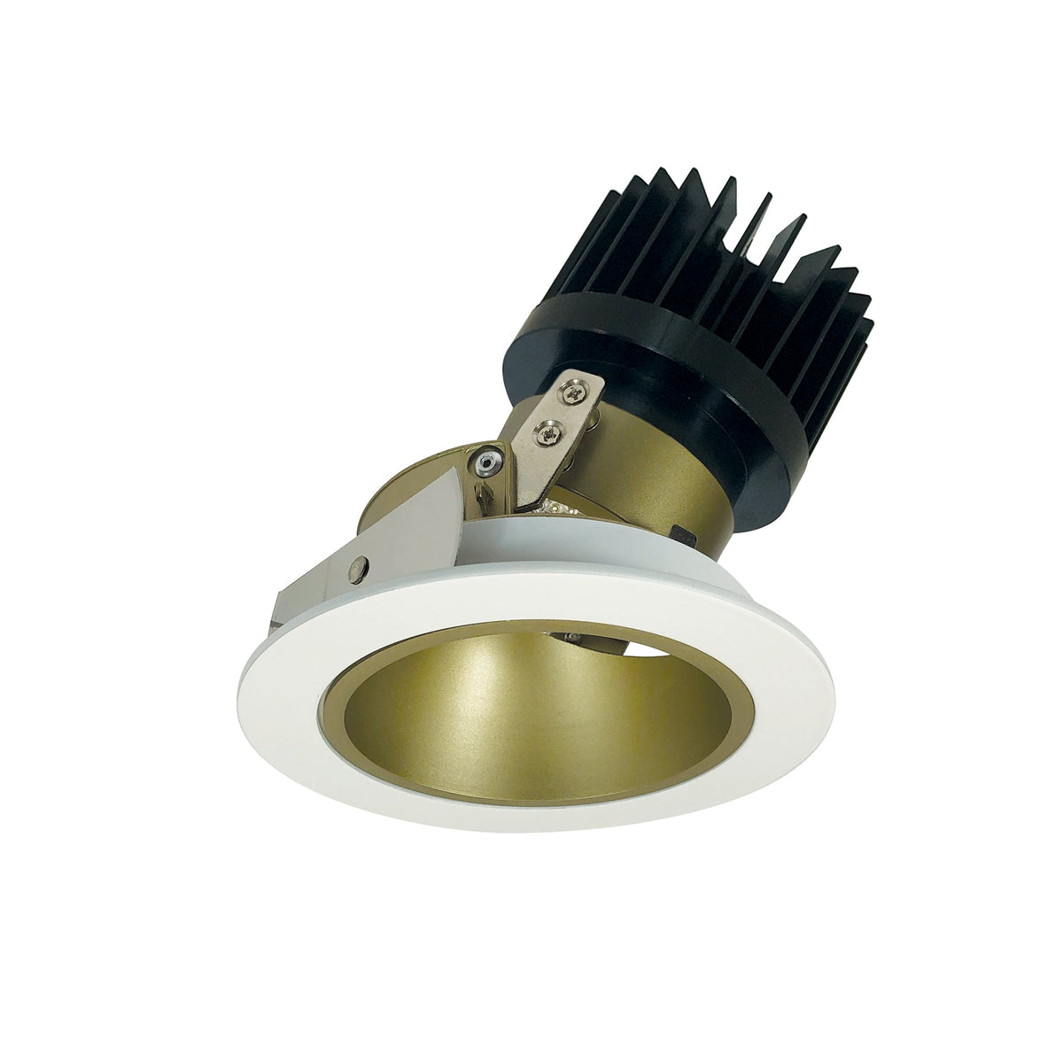 4" Iolite LED Round Adjustable Deep Reflector, 1500lm/2000lm (varies by housing), 4000K, Champagne Haze Reflector / Matte Powder White Flange