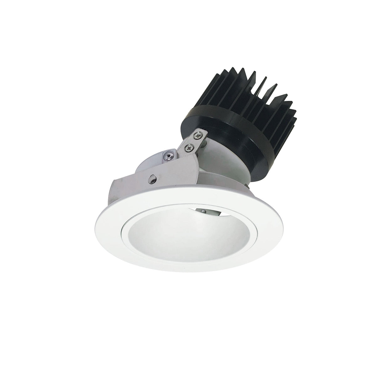 4" Iolite LED Round Adjustable Deep Reflector, 1500lm/2000lm (varies by housing), Comfort Dim, Matte Powder White Reflector / Matte Powder White Flange