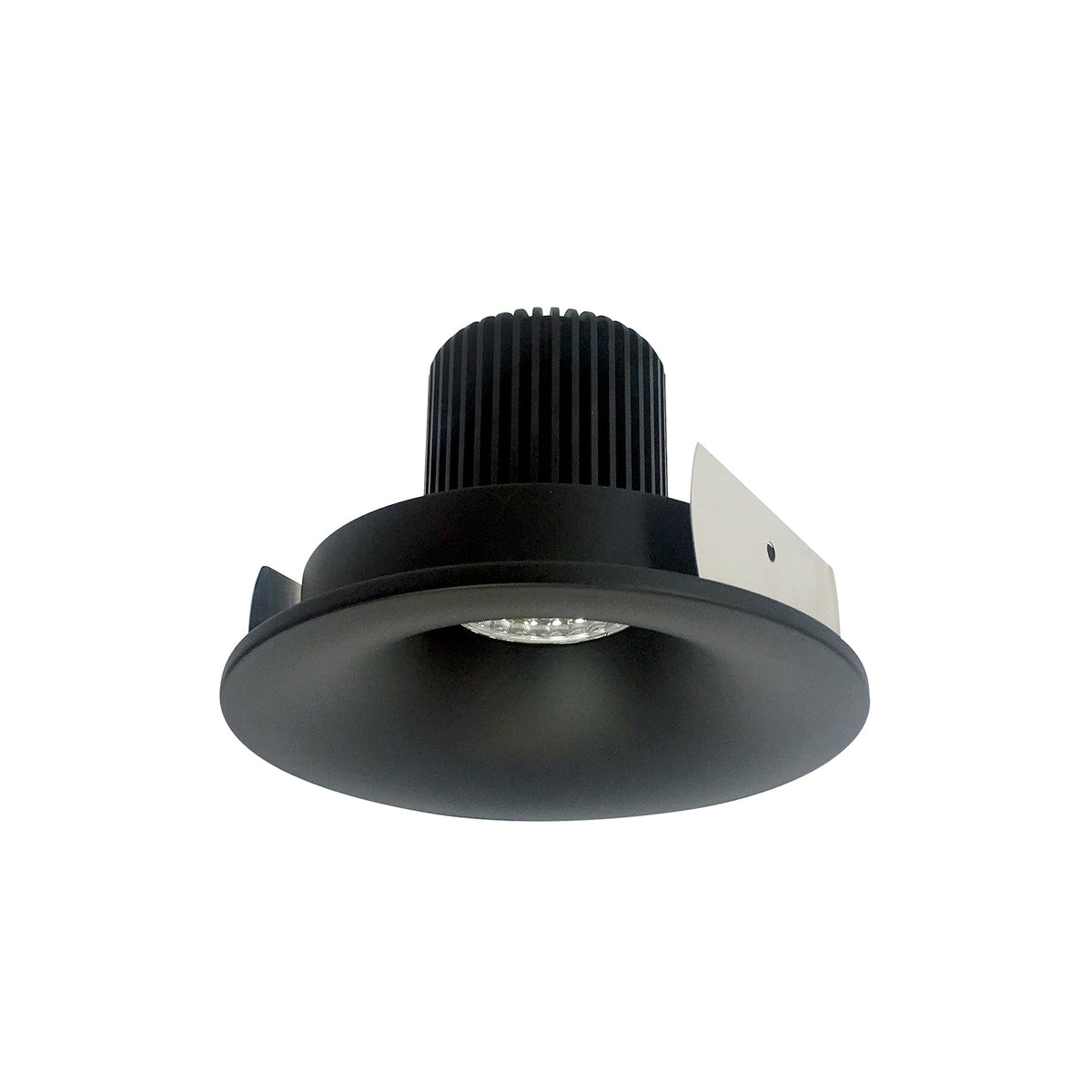 4" Iolite LED Round Bullnose, 1000lm / 14W, 3500K, Black Finish