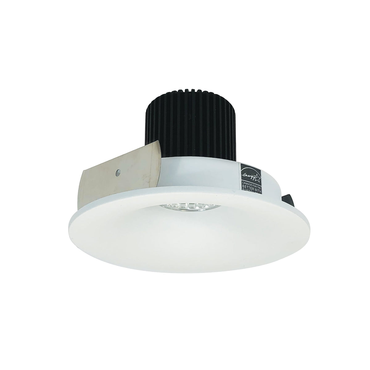 4" Iolite LED Round Bullnose, 1000lm / 14W, 3500K, Bright White Finish