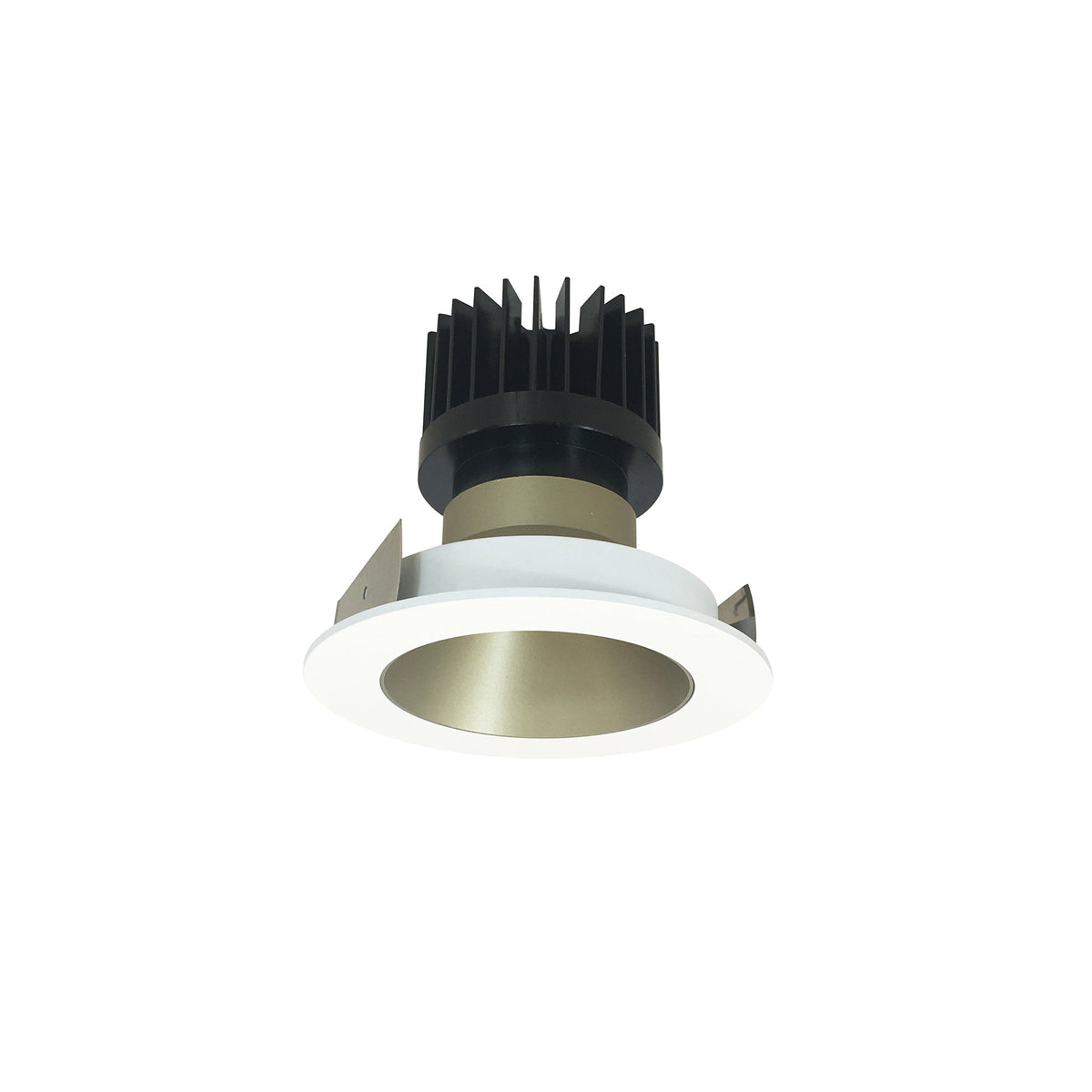4" Iolite LED Round Reflector, 10-Degree Optic, 850lm / 12W, 3500K, Champagne Haze Reflector / Bright White Flange