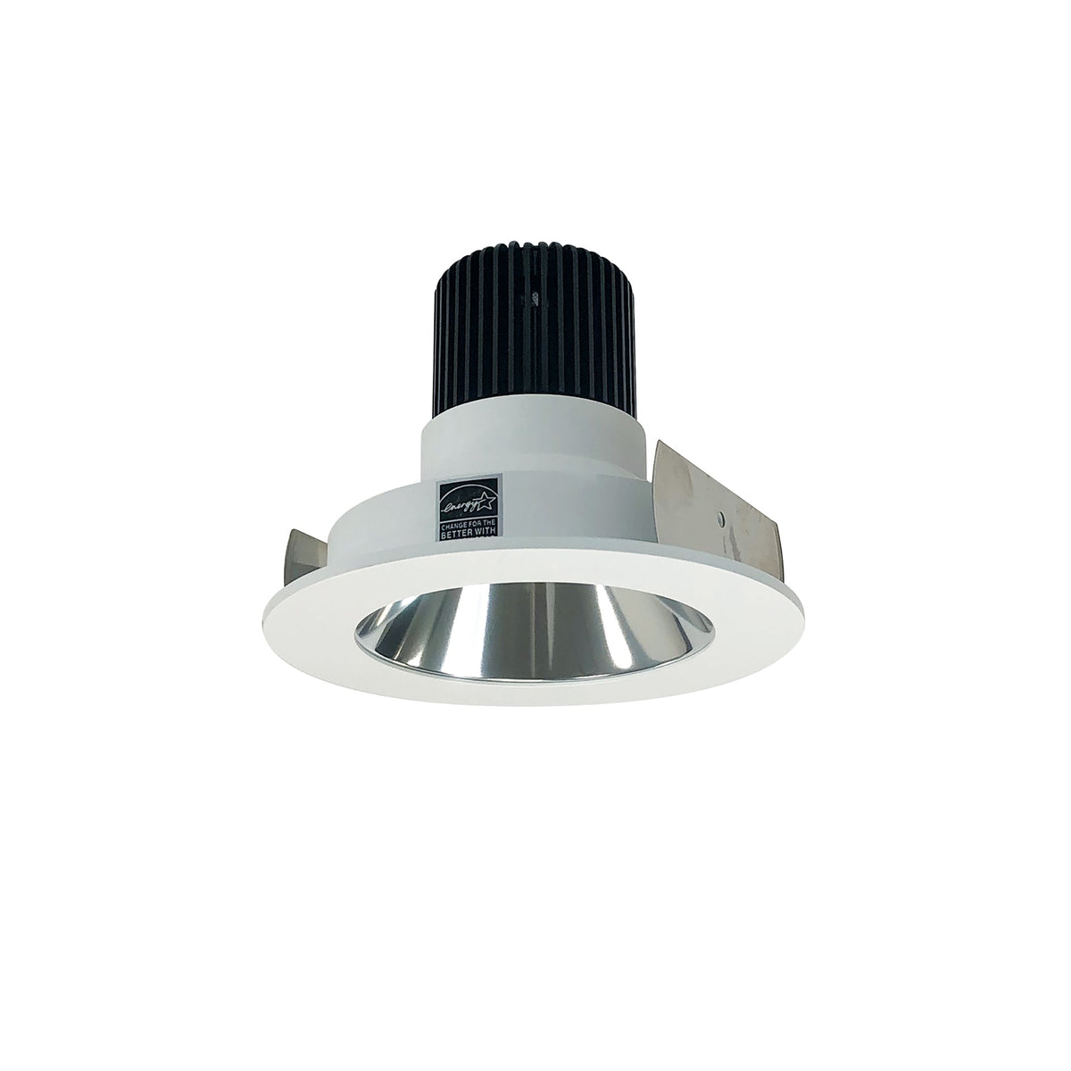 4" Iolite LED Round Reflector, 1000lm / 14W, 3000K, Specular Clear Reflector / Bright White Flange