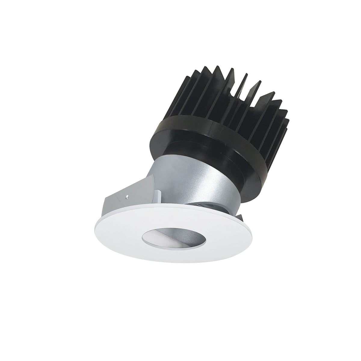 4" Iolite LED Round Adjustable Pinhole, 1500lm/2000lm/2500lm (varies by housing), Comfort Dim, Haze Pinhole / Bright White Flange