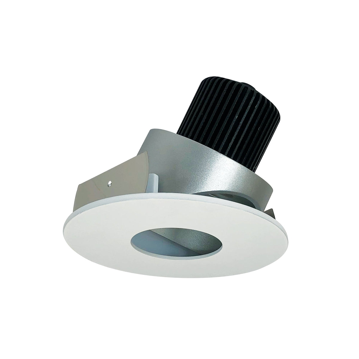 4" Iolite LED Round Adjustable Pinhole, 1000lm / 14W, 4000K, Haze Pinhole / Bright White Flange
