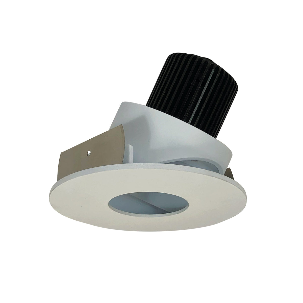 4" Iolite LED Round Adjustable Pinhole, 10-Degree Optic, 800lm / 12W, 4000K, Warm White Pinhole / Warm White Flange