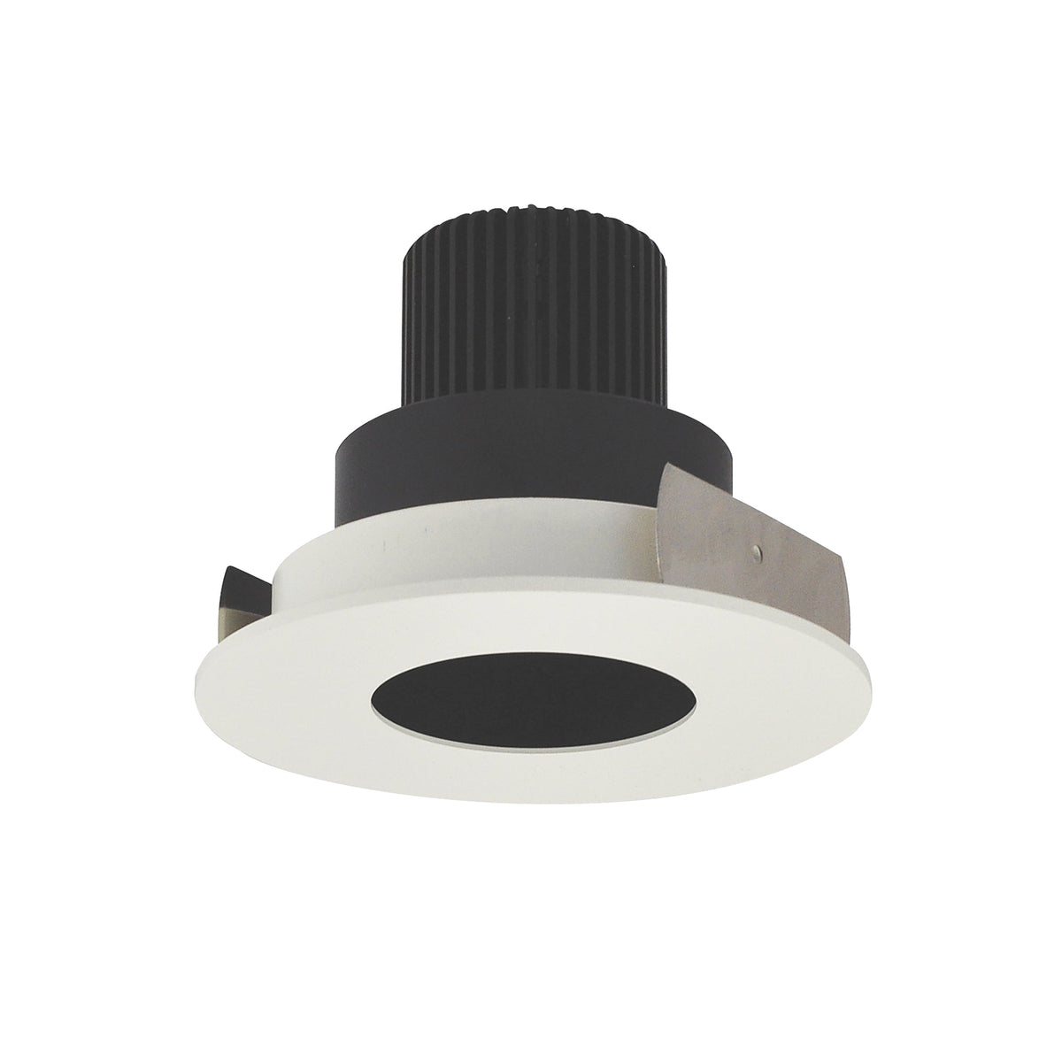 4" Iolite LED Round Pinhole, 10-Degree Optic, 800lm / 12W, 3500K, Bright White Pinhole / Bright White Flange