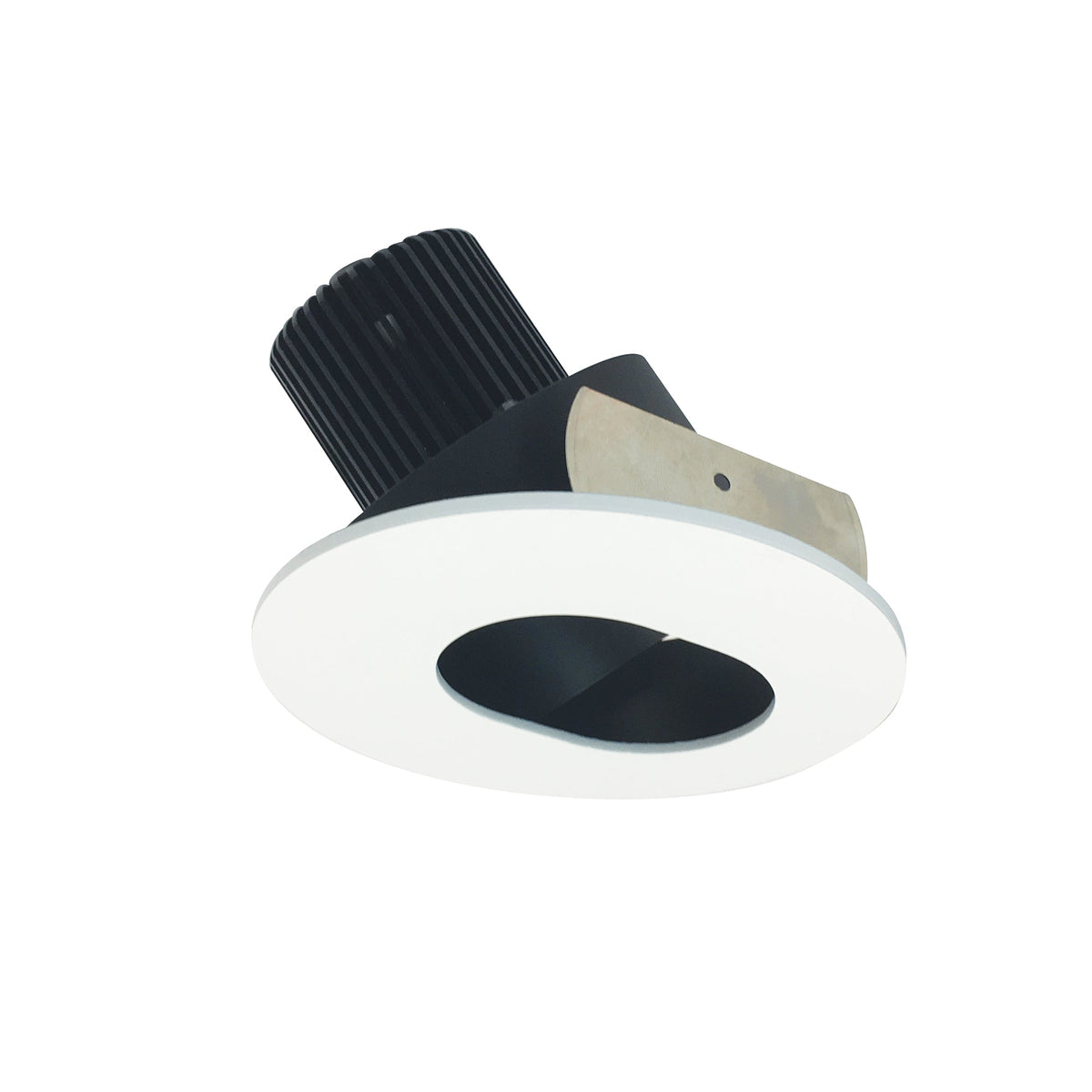 4" Iolite LED Round Adjustable Slot Aperture, 1000lm / 14W, 3000K, Black Slot Aperture / Bright White Flange