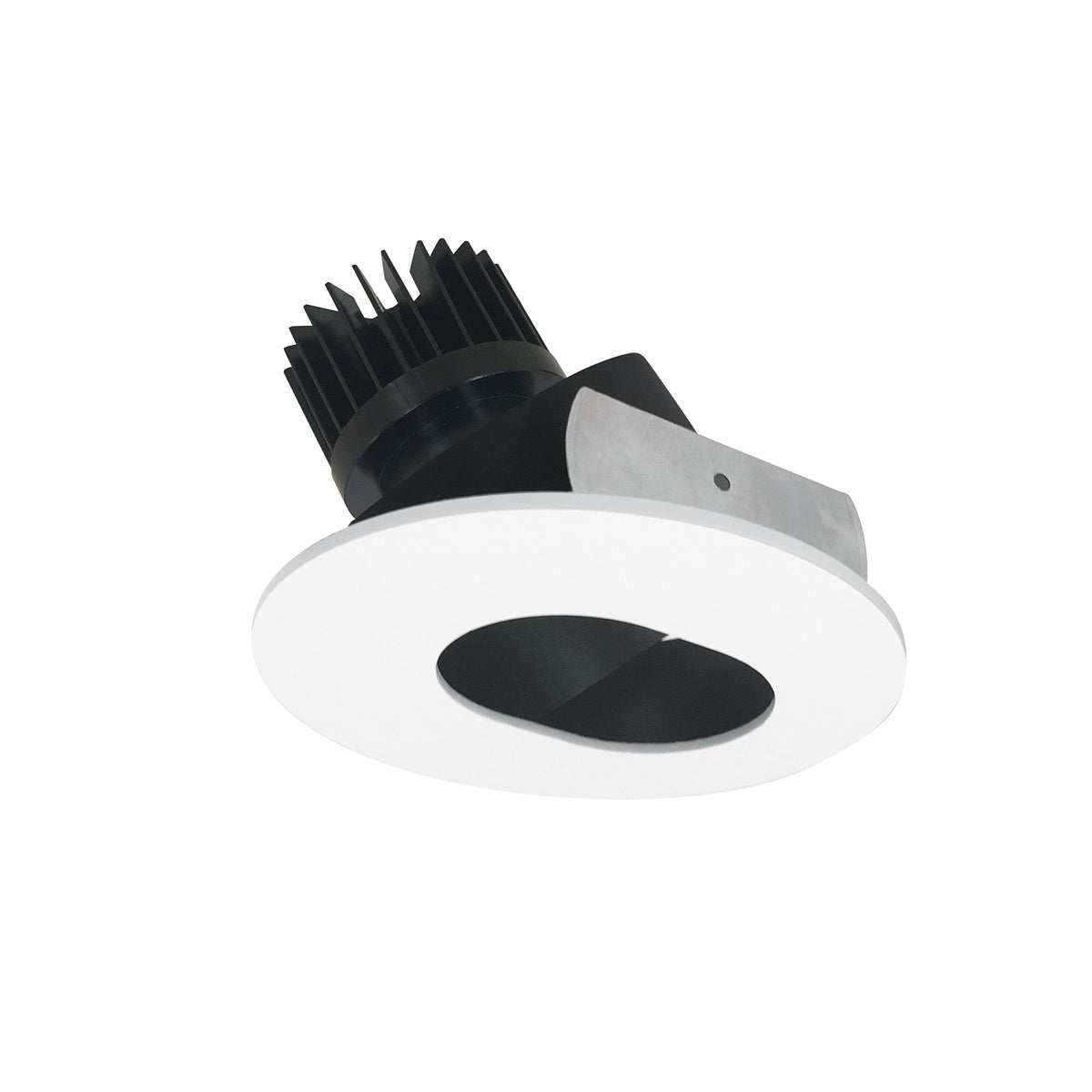 4" Iolite LED Round Adjustable Slot Aperture, 1500lm/2000lm/2500lm (varies by housing), 4000K, Black Slot Aperture / Bright White Flange