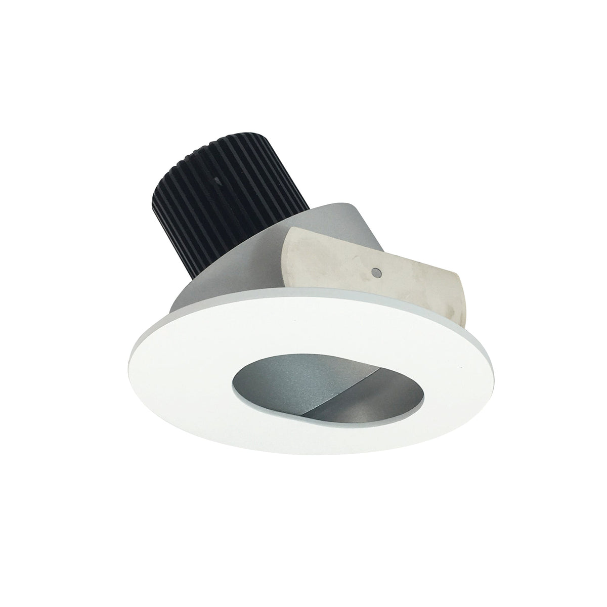 4" Iolite LED Round Adjustable Slot Aperture, 10-Degree Optic, 750lm / 12W, 3500K, Haze Slot Aperture / Bright White Flange
