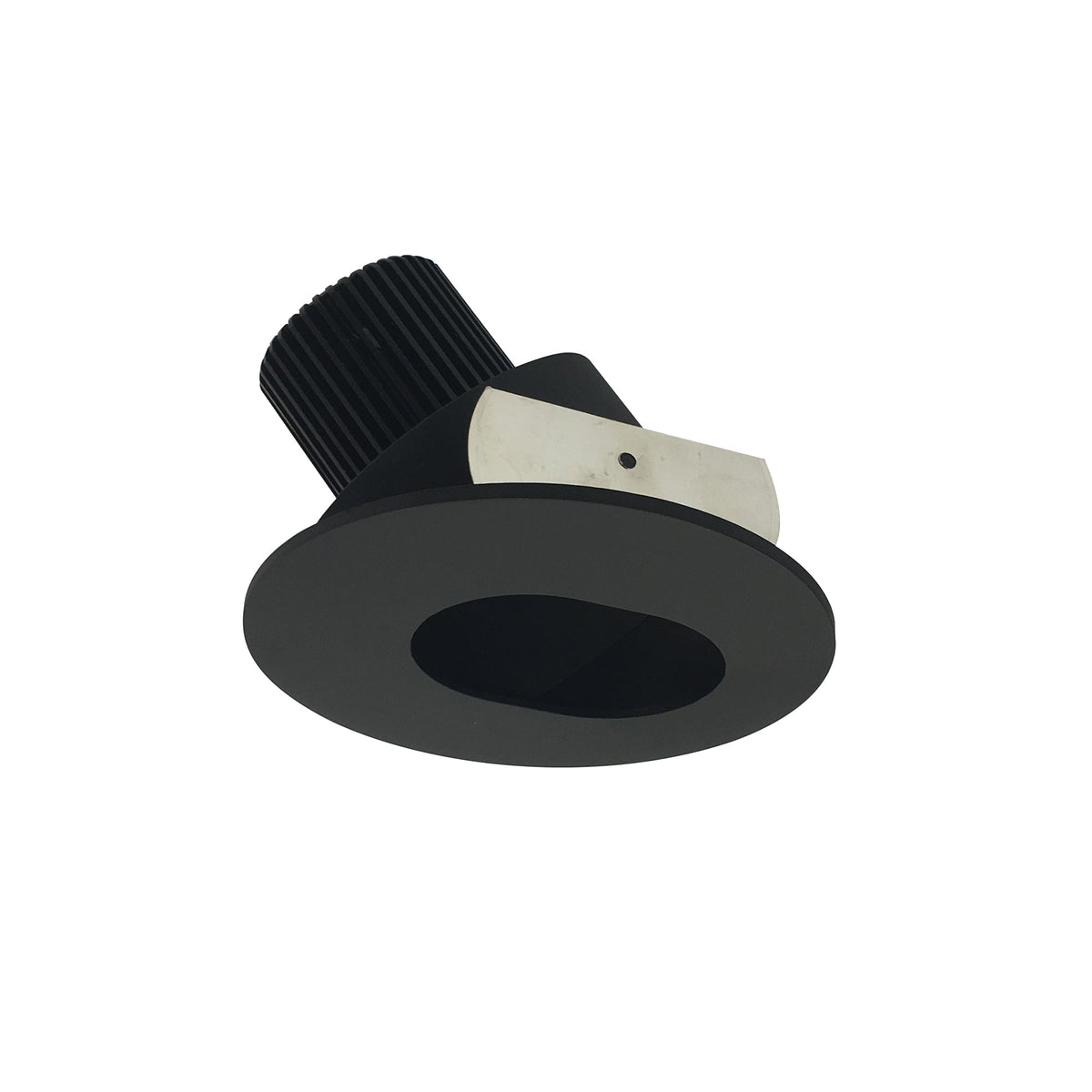 4" Iolite LED Round Adjustable Slot Aperture, 10-Degree Optic, 750lm / 12W, 3000K, Black Slot Aperture / Black Flange