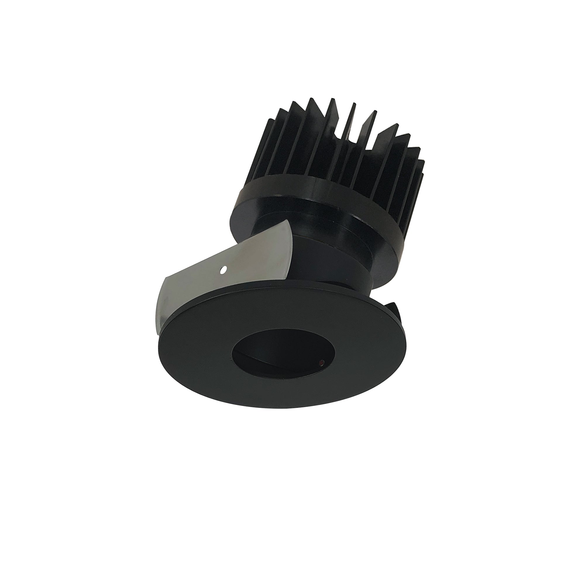 Nora NIOB-2RPHA50XBB/HL 2 inch Iolite LED Round Adjustable Pinhole, 1500lm/2000lm/2500lm (varies by housing), 5000K, Black Pinhole / Black Flange