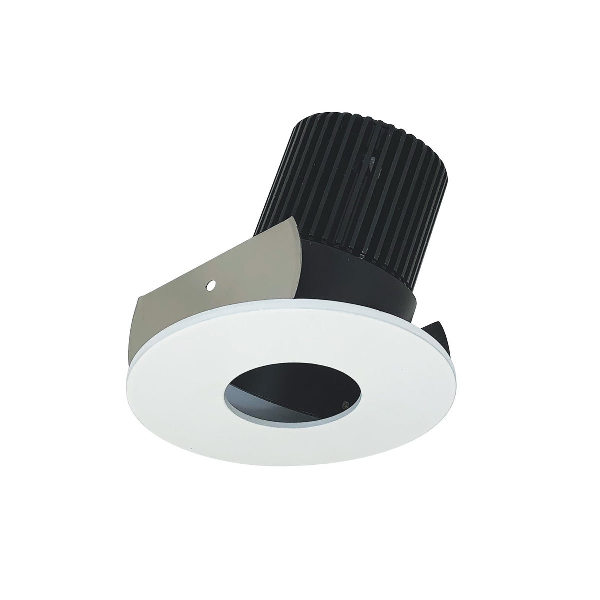 2" Iolite LED Round Adjustable Pinhole, 1000lm / 14W, 3500K, Black Pinhole / Bright White Flange