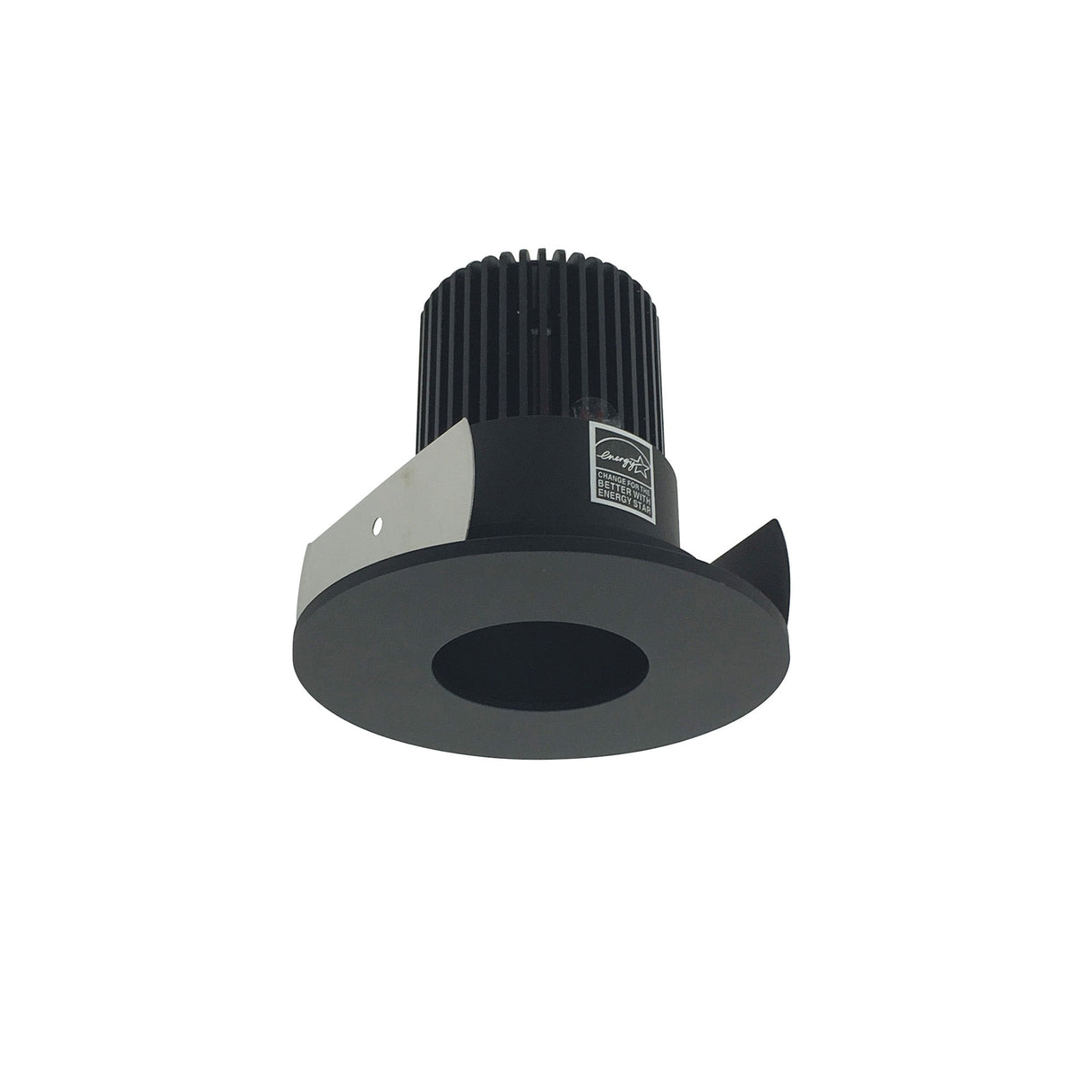 2" Iolite LED Round Pinhole, 10-Degree Optic, 700lm / 12W, 3000K, Black Pinhole / Black Flange
