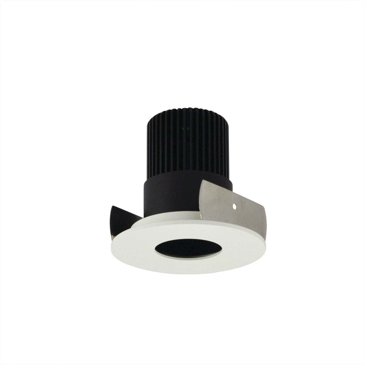2" Iolite LED Round Pinhole, 1000lm / 14W, 3000K, Black Pinhole / Bright White Flange