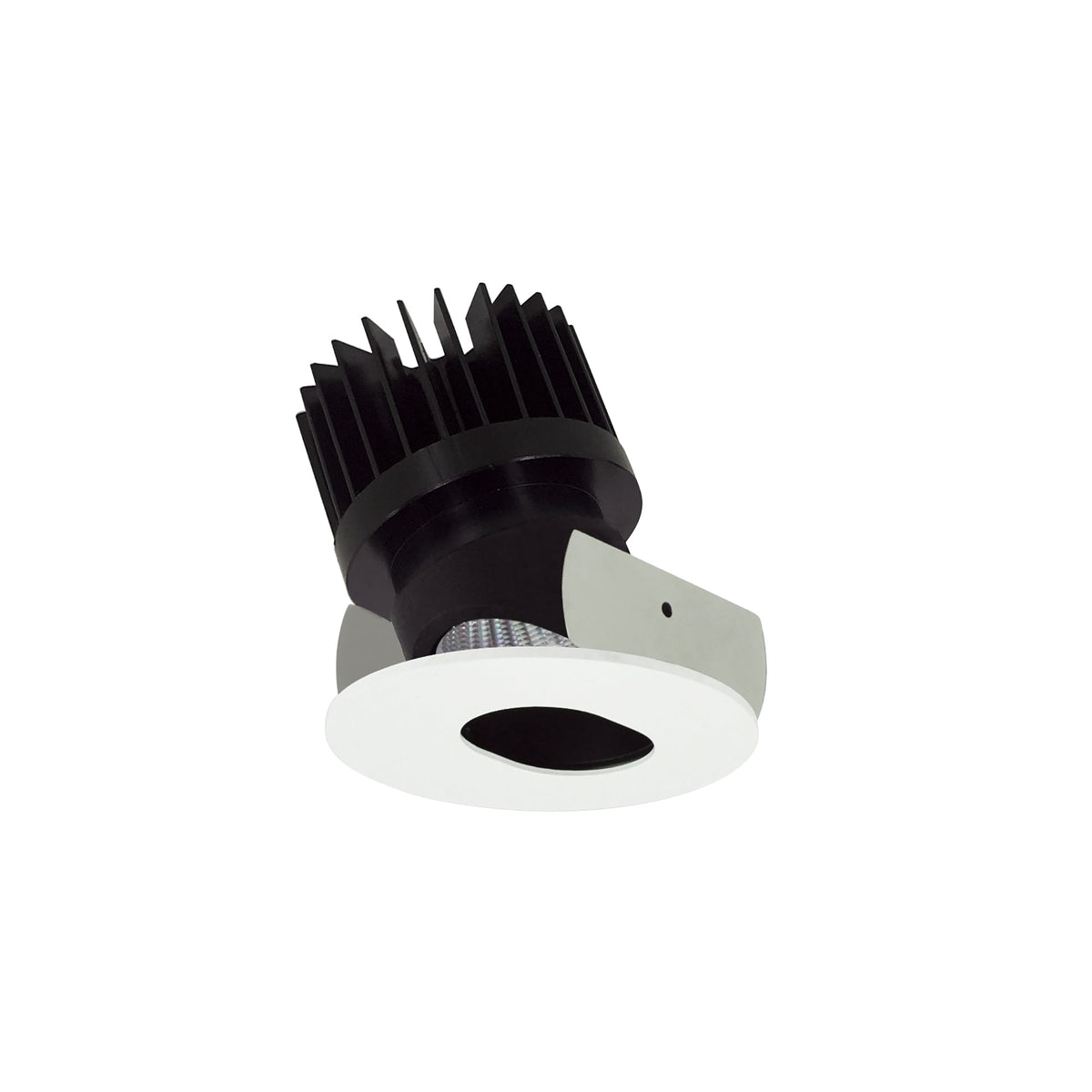 2" Iolite LED Round Adjustable Slot Aperture, 1500lm/2000lm/2500lm (varies by housing), 3000K, Black Slot Aperture / Bright White Flange