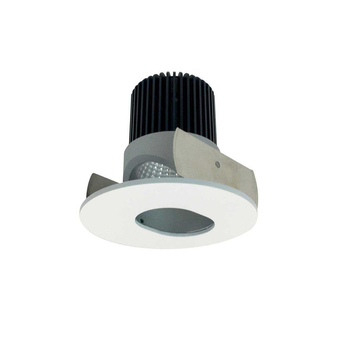 2" Iolite LED Round Adjustable Slot Aperture, 10-Degree Optic, 650lm / 12W, 4000K, Haze Slot Aperture / Bright White Flange