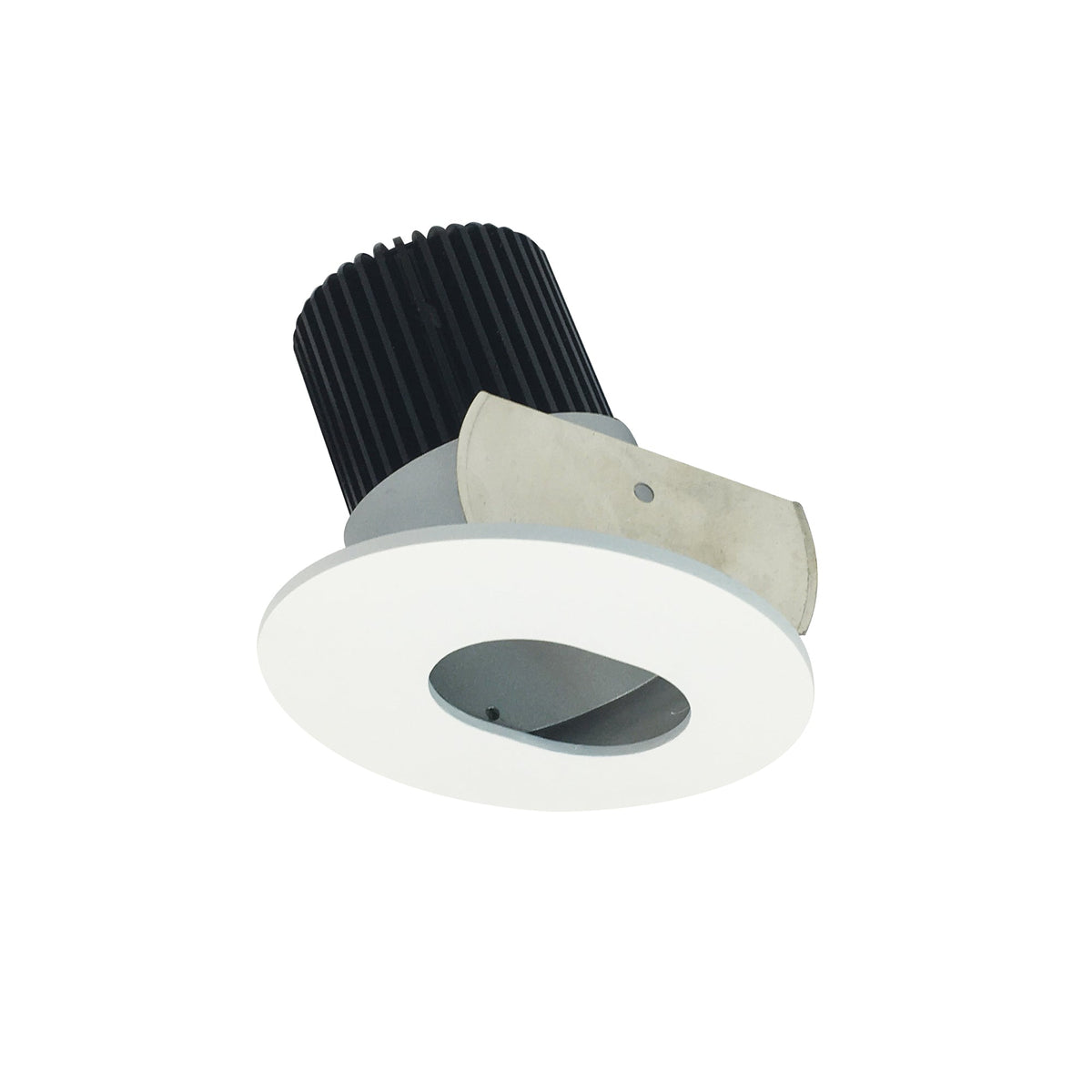2" Iolite LED Round Adjustable Slot Aperture, 800lm / 14W, 5000K, Bright White Slot Aperture / Bright White Flange