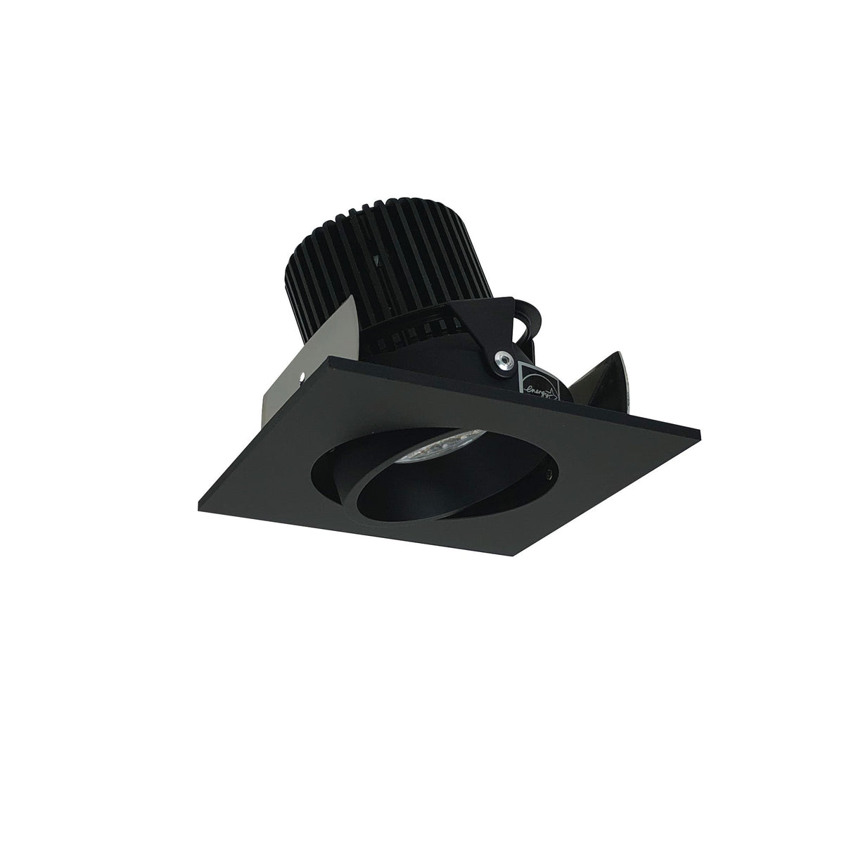 2" Iolite LED Square Adjustable Cone Reflector, 10-Degree Optic, 800lm / 12W, 3000K, Black Reflector / Black Flange