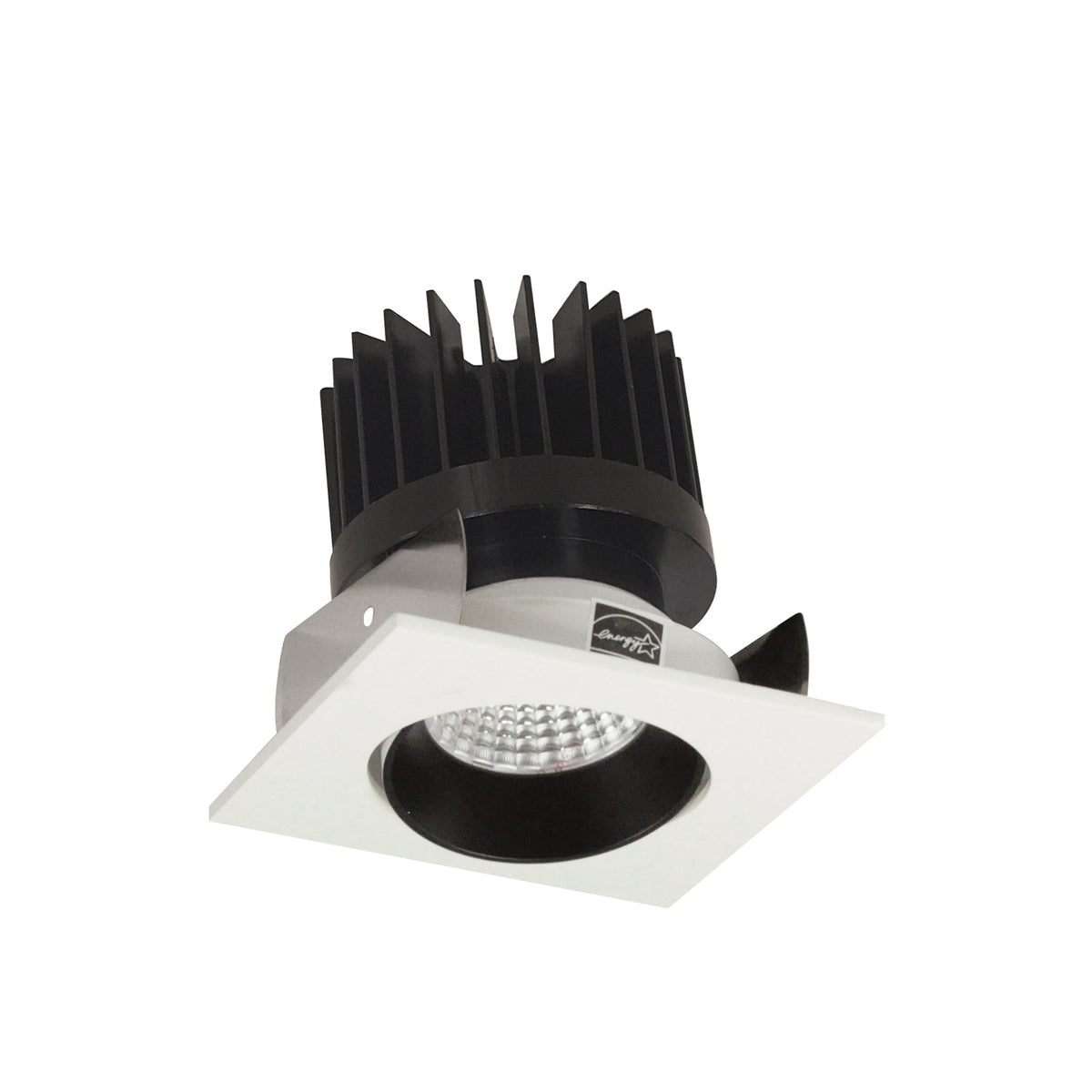 2" Iolite LED Square Adjustable Cone Reflector, 1500lm/2000lm/2500lm (varies by housing), Comfort Dim, Black Reflector / Warm White Flange