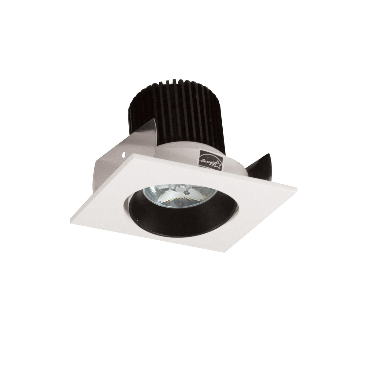 2" Iolite LED Square Adjustable Cone Reflector, 10-Degree Optic, 800lm / 12W, 4000K, Black Reflector / Warm White Flange
