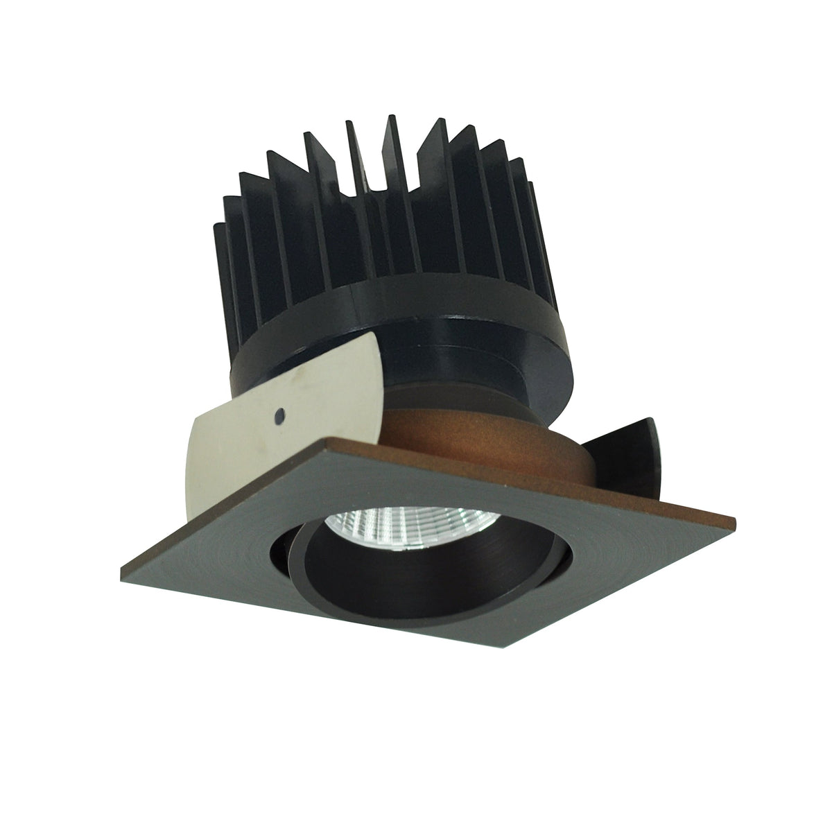 2" Iolite LED Square Adjustable Cone Reflector, 1500lm/2000lm/2500lm (varies by housing), 5000K, Bronze Reflector / Bronze Flange