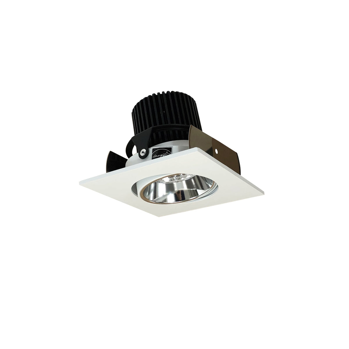 2" Iolite LED Square Adjustable Cone Reflector, 1000lm / 14W, 2700K, Specular Clear Reflector / Bright White Flange