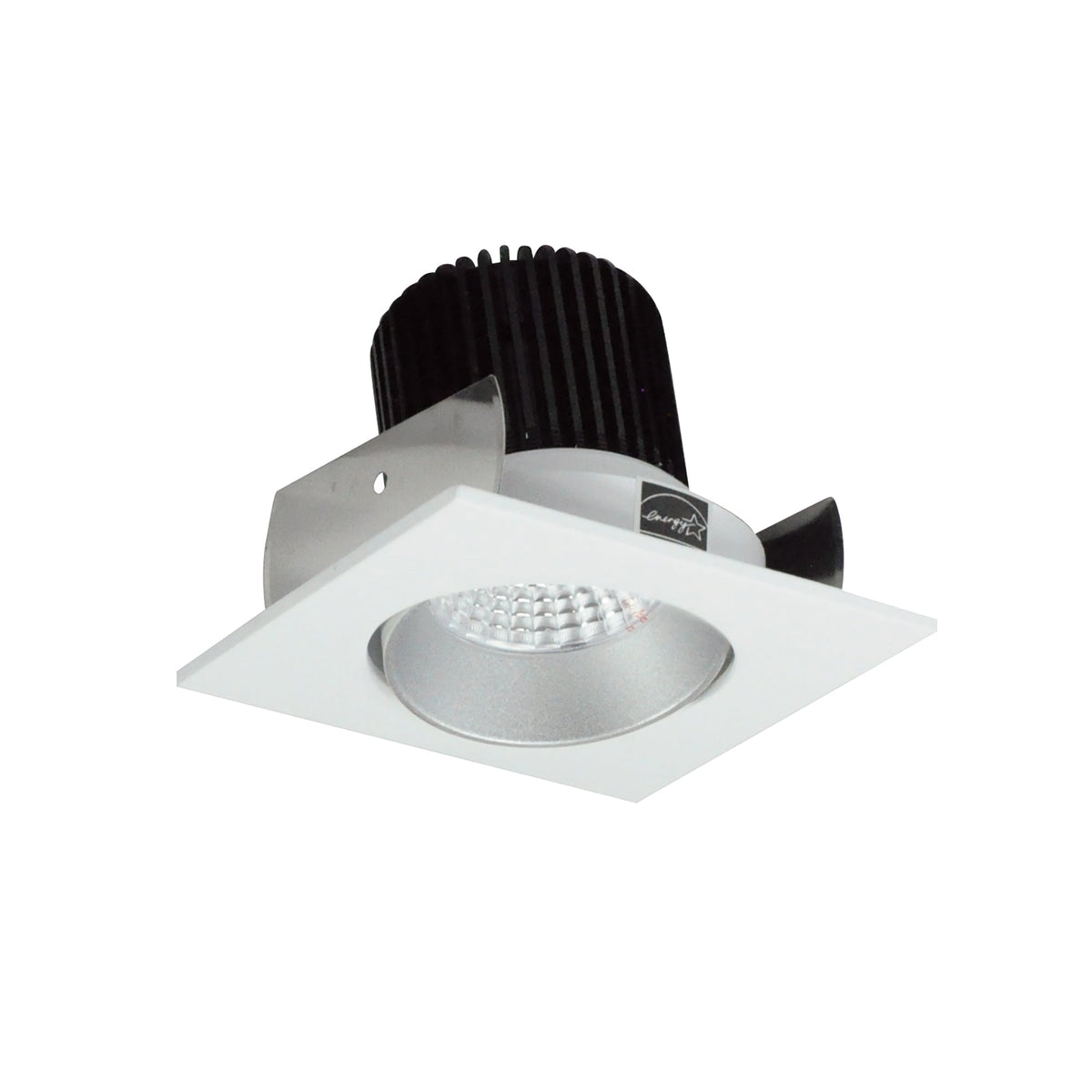 2" Iolite LED Square Adjustable Cone Reflector, 1000lm / 14W, 3000K, Haze Reflector / Bright White Flange