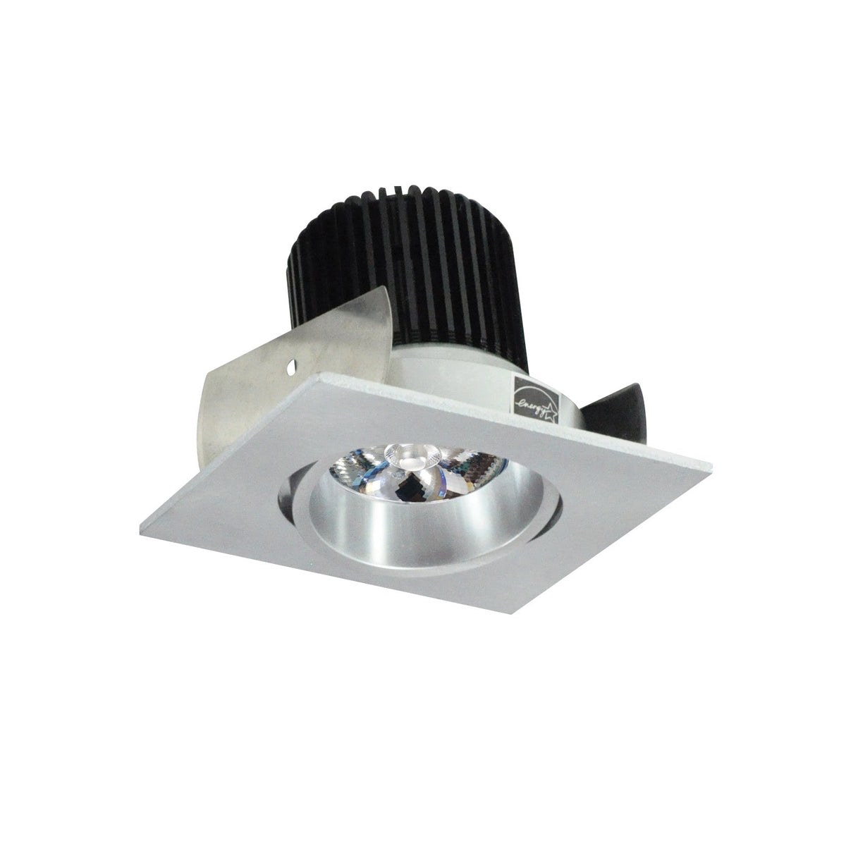 2" Iolite LED Square Adjustable Cone Reflector, 10-Degree Optic, 800lm / 12W, 3500K, Natural Metal Reflector / Natural Metal Flange