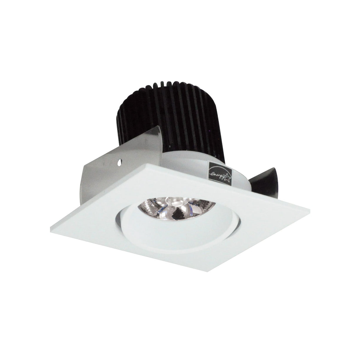 2" Iolite LED Square Adjustable Cone Reflector, 10-Degree Optic, 800lm / 12W, 3000K, Warm White Reflector / Warm White Flange