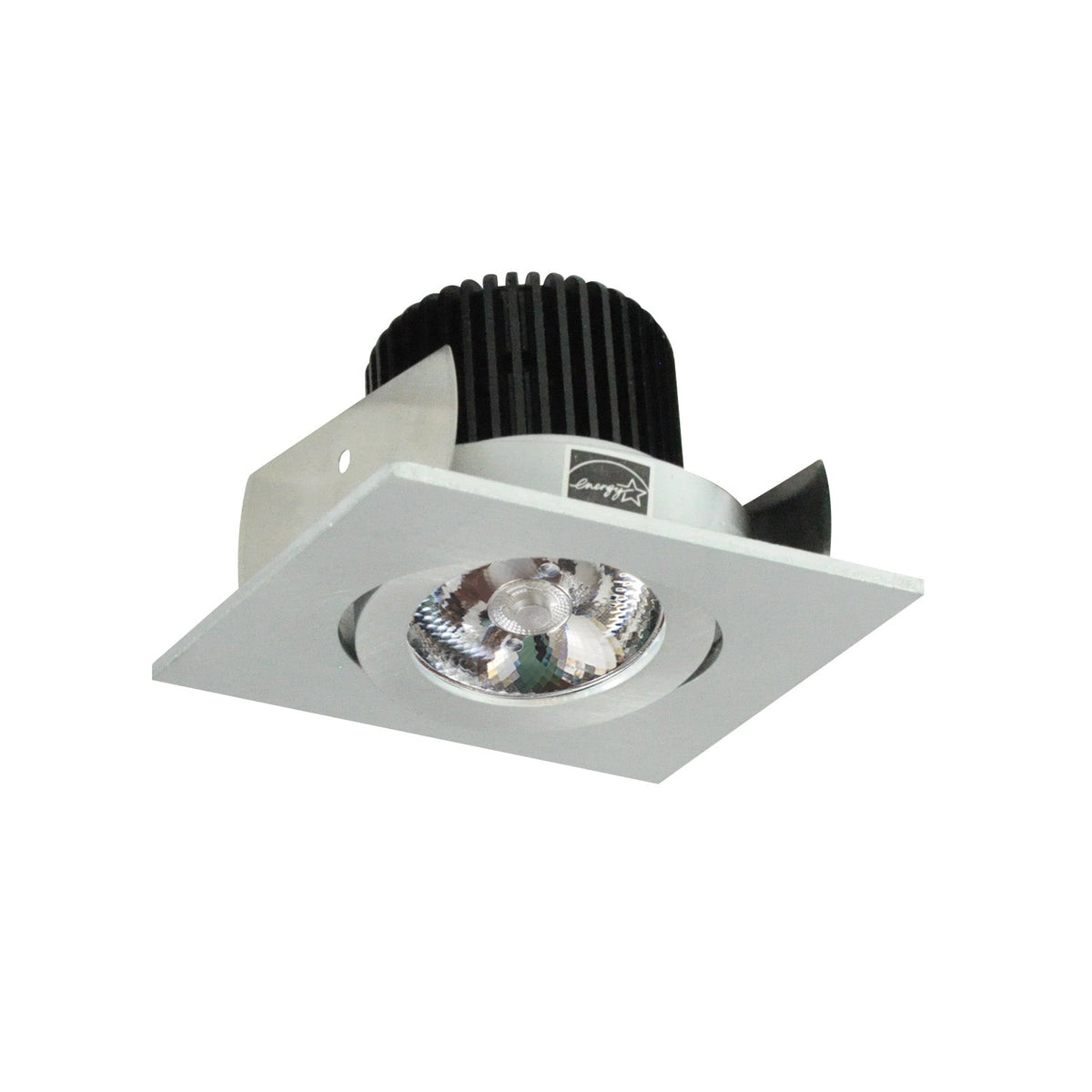 2" Iolite LED Square Adjustable Gimbal, 10-Degree Optic, 850lm / 12W, 3000K, Natural Metal Finish