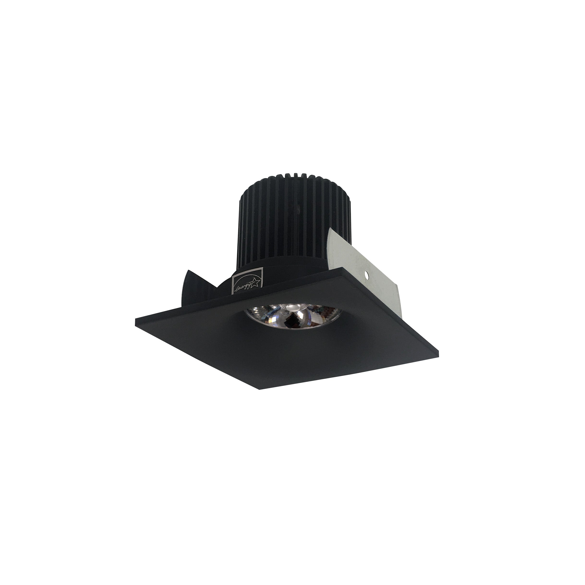 Nora NIOB-2SNB35QBB 2 inch Iolite LED Square Bullnose, 10-Degree Optic, 800lm / 12W, 3500K, Black Finish