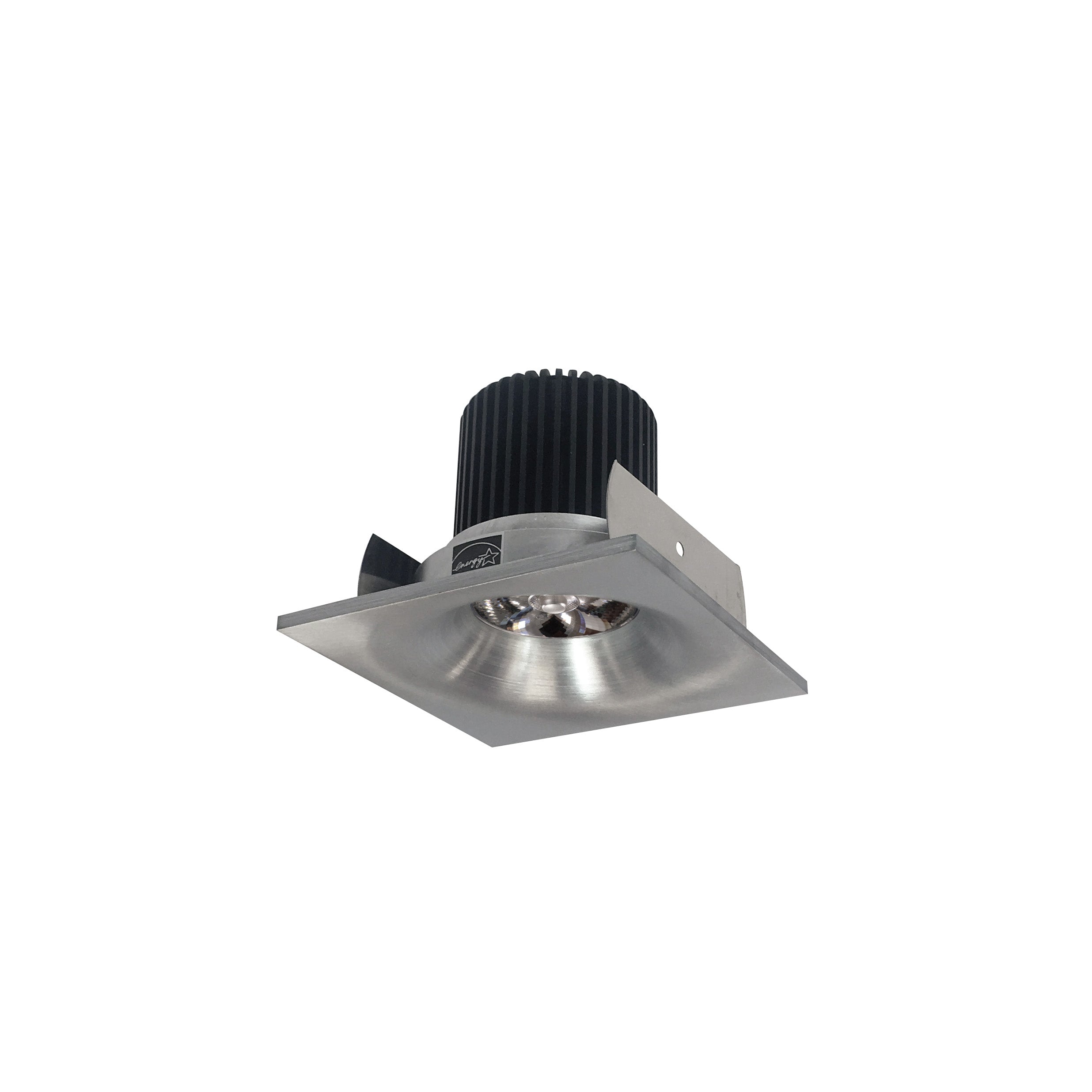 Nora NIOB-2SNB40QNN 2 inch Iolite LED Square Bullnose, 10-Degree Optic, 800lm / 12W, 4000K, Natural Metal Finish