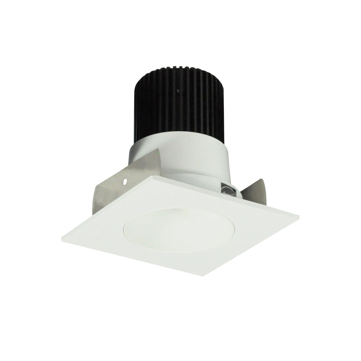 2" Iolite LED Square Reflector with Round Aperture, 10-Degree Optic, 800lm / 12W, 3000K, Bright White Reflector / Bright White Flange