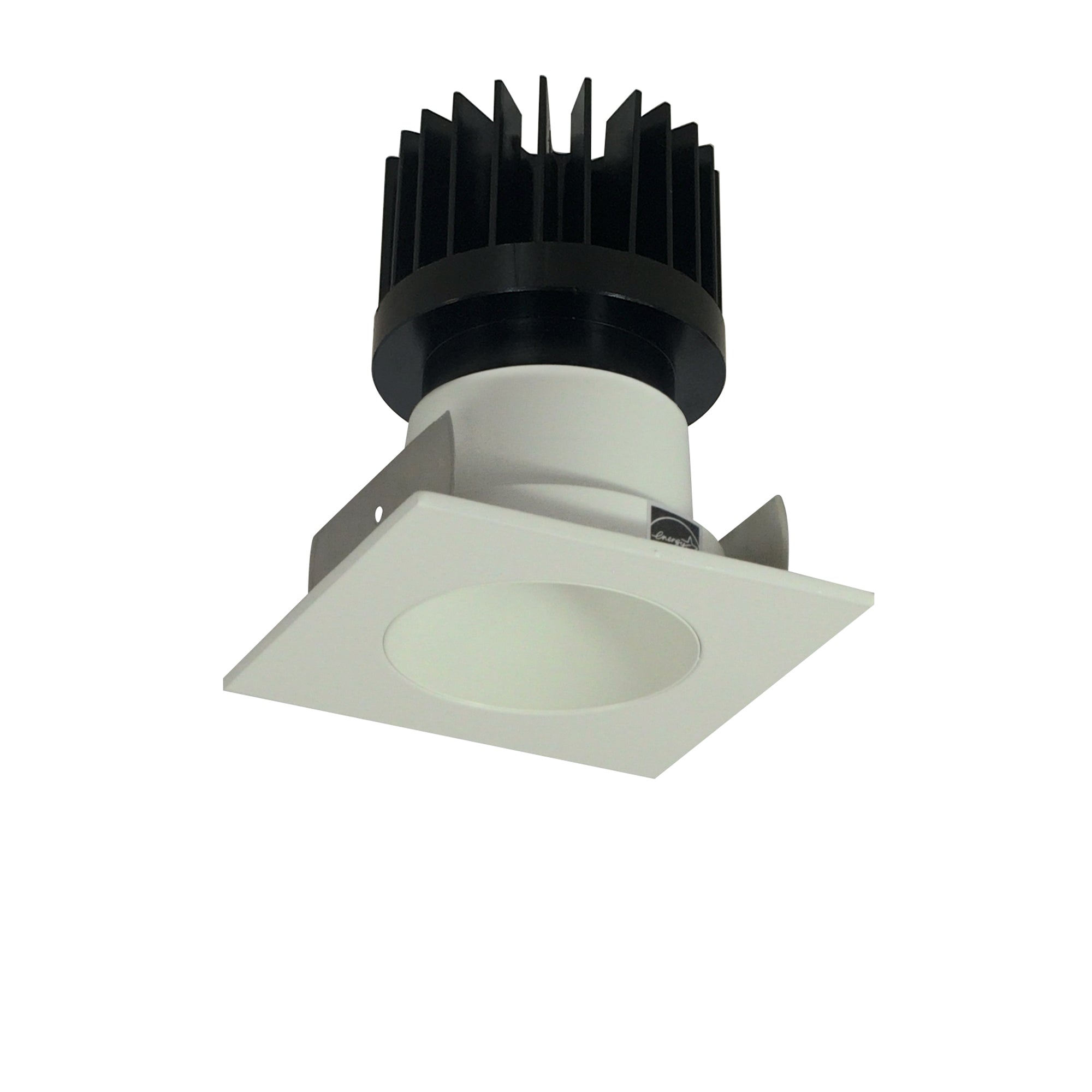 Nora NIOB-2SNDC30XWW/HL 2 inch Iolite LED Square Reflector with Round Aperture, 1500lm/2000lm/2500lm (varies by housing), 3000K, White Reflector / White Flange