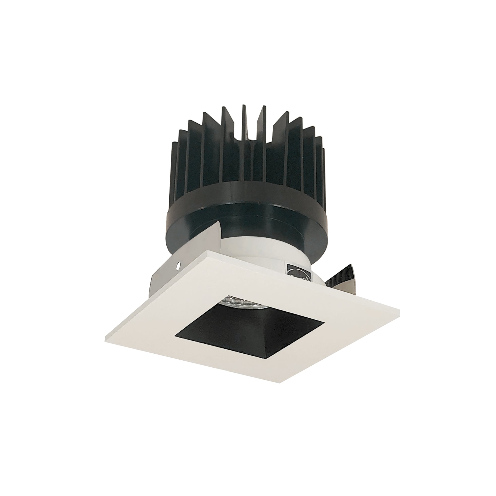 Nora NIOB-2SNDSQ30XBW/HL 2 inch Iolite LED Square Reflector with Square Aperture, 1500lm/2000lm/2500lm (varies by housing), 3000K, Black Reflector / White Flange