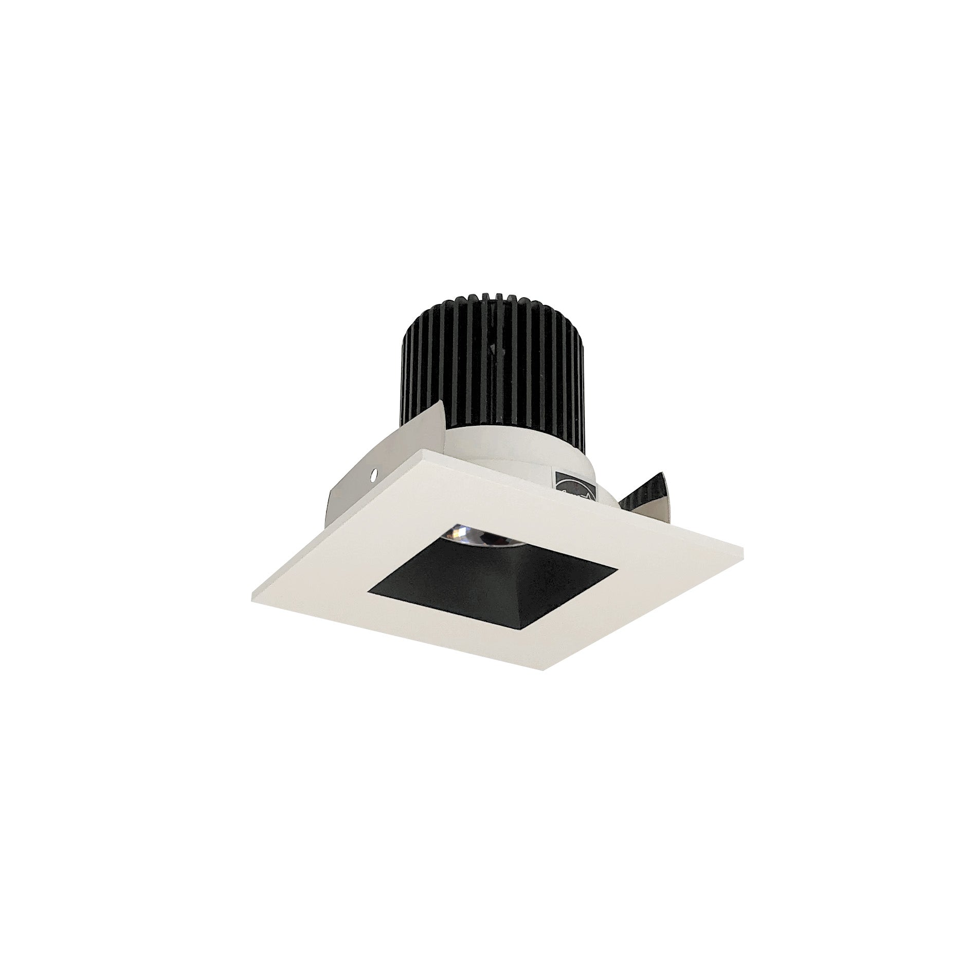 Nora NIOB-2SNDSQ30QBW 2 inch Iolite LED Square Reflector with Square Aperture, 10-Degree Optic, 800lm / 12W, 3000K, Black Reflector / White Flange