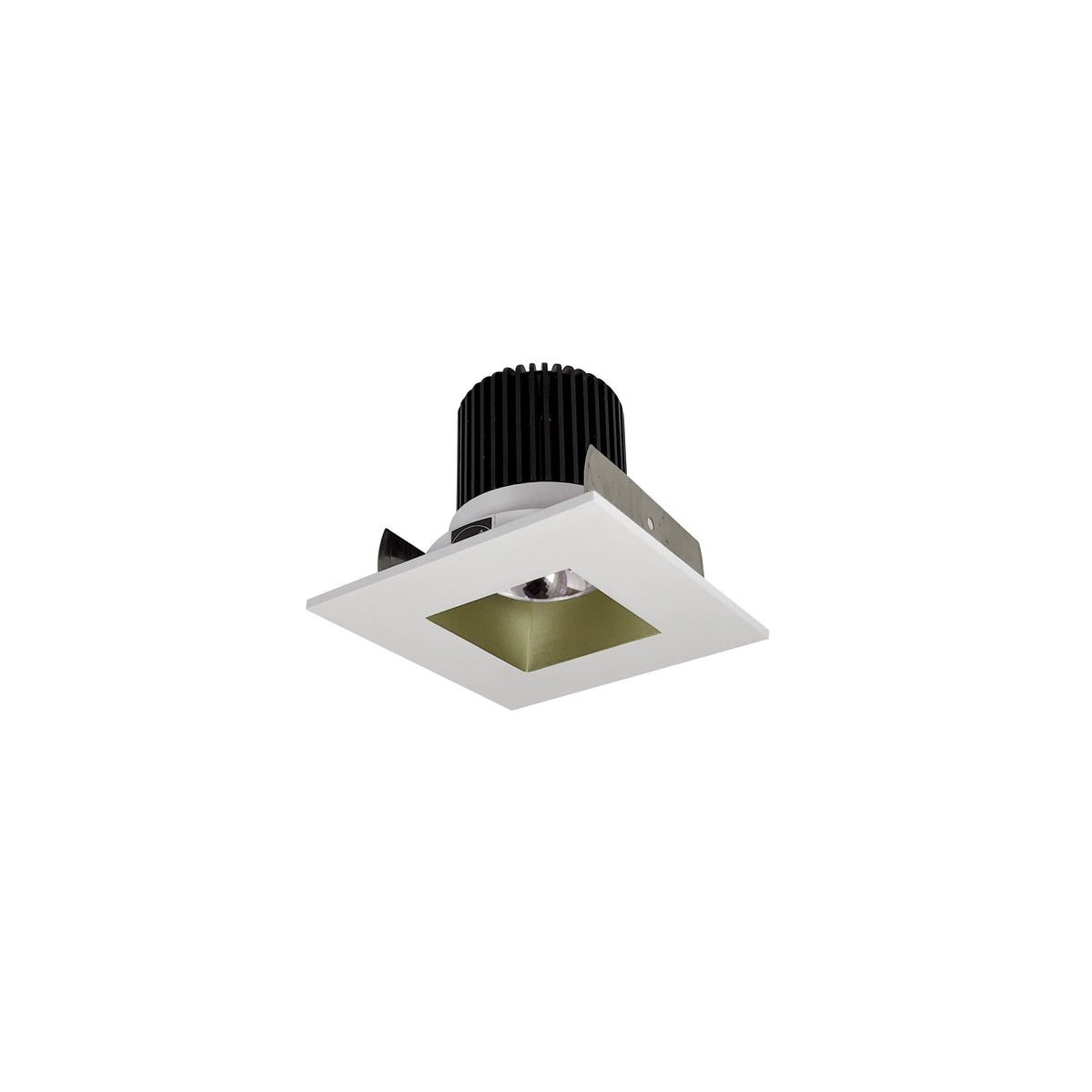 2" Iolite LED Square Reflector with Square Aperture, 10-Degree Optic, 800lm / 12W, 3500K, Champagne Haze Reflector / Bright White Flange