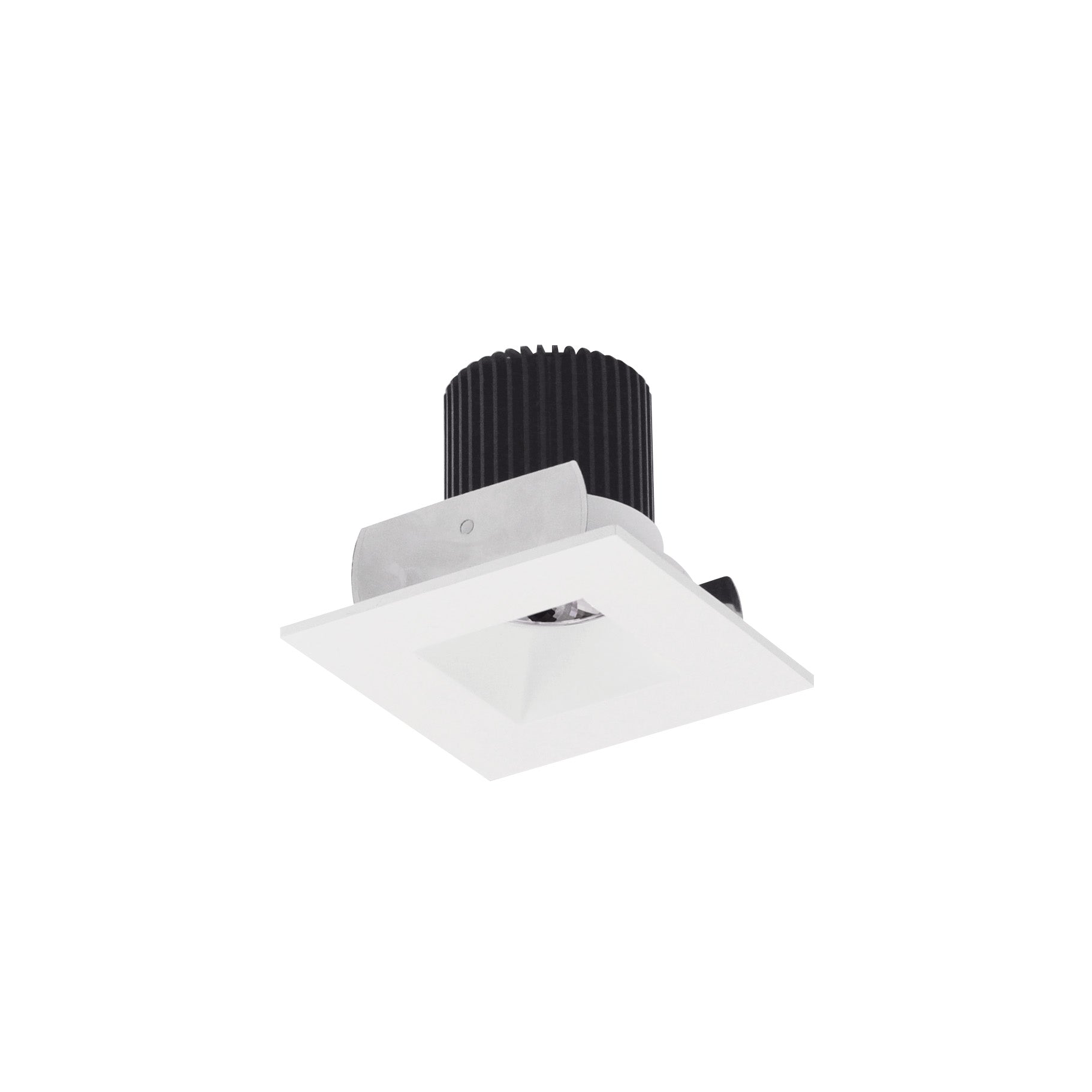 Nora NIOB-2SNDSQ30QMPW 2 inch Iolite LED Square Reflector with Square Aperture, 10-Degree Optic, 800lm / 12W, 3000K, Matte Powder White Reflector / Matte Powder White Flange