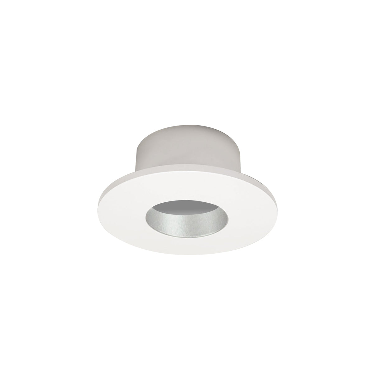 1" Iolite Can-less Round Downlight Trim, Haze Reflector / Warm White Flange