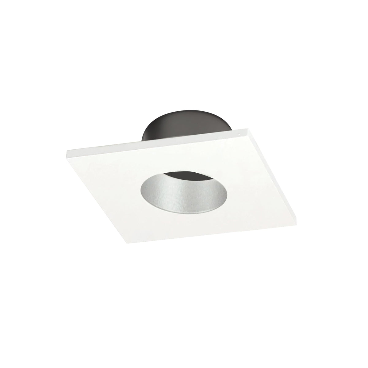 1" Iolite Can-less Square Downlight Trim, Haze Reflector / Warm White Flange