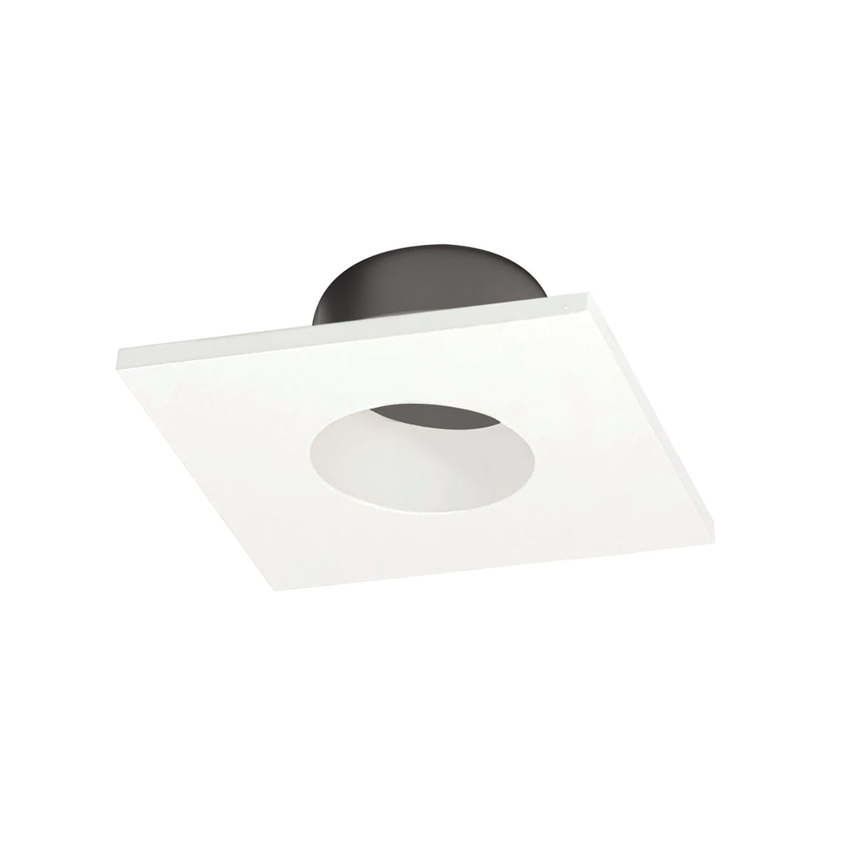 1" Iolite Can-less Square Downlight Trim, Warm White finish