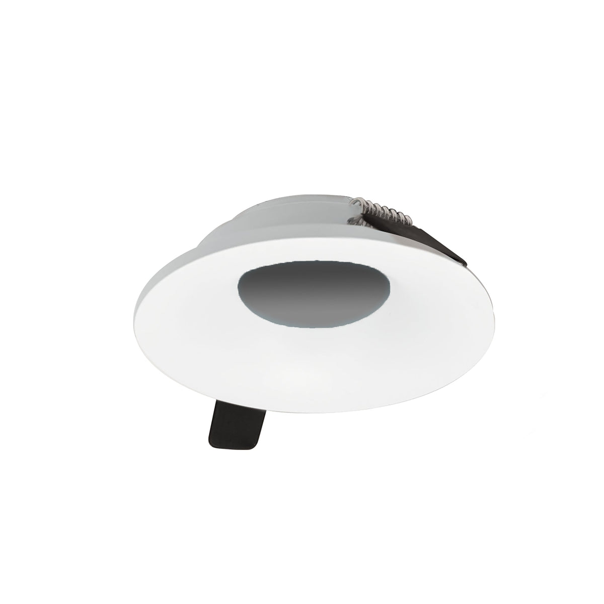 2" Iolite Can-less Round Bullnose Trim, Bright White finish