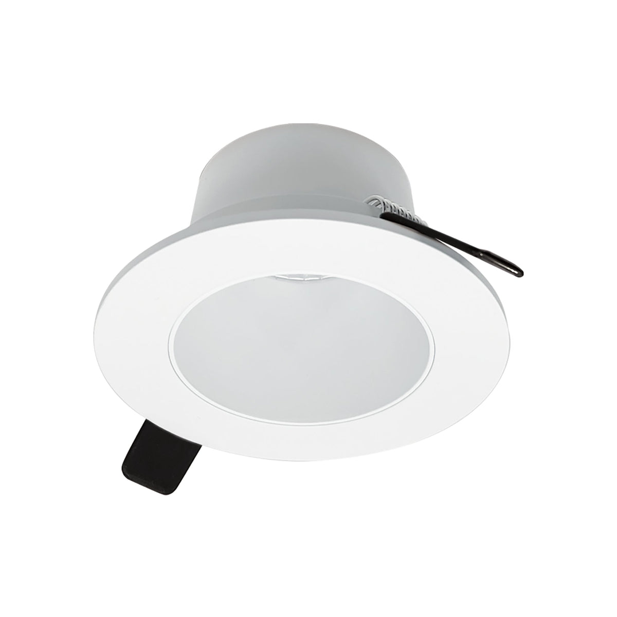 2" Iolite Can-less Round Downlight Trim, Bright White finish