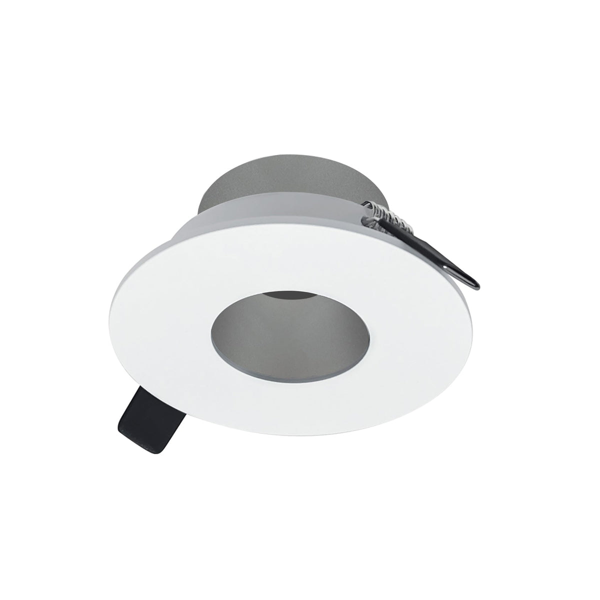 2" Iolite Can-less Round Pinhole Trim, Haze Pinhole / Bright White Flange